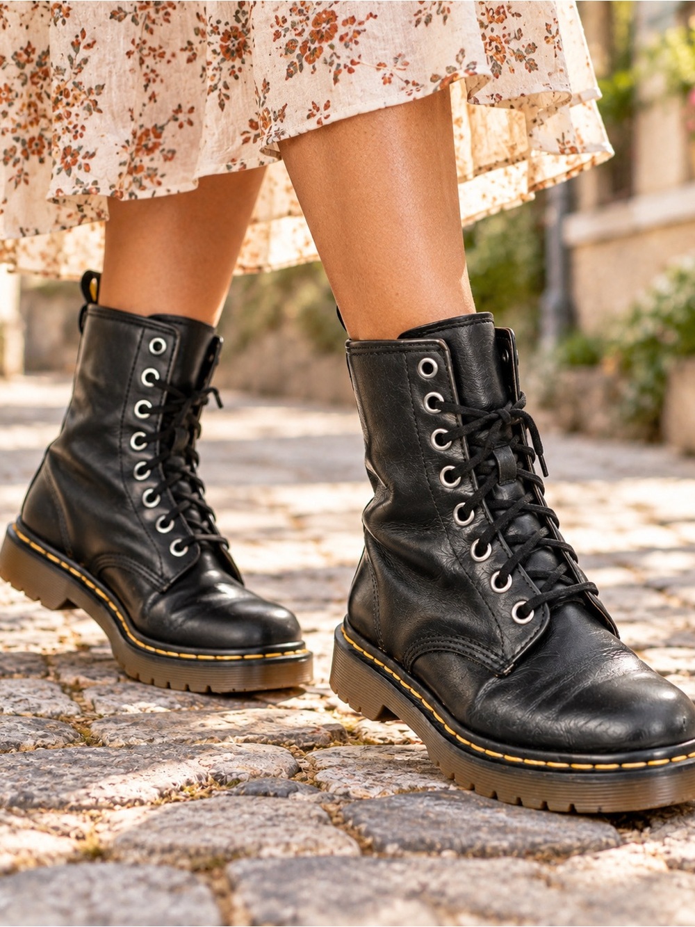 New Dr. Martens The Original 1460 Black Nappa Leather Boots women’s Sz 9